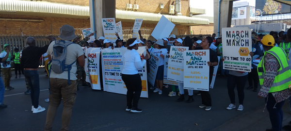 March and March Movement Draws Crowds to Mary Fitzgerald Square in Johannesburg