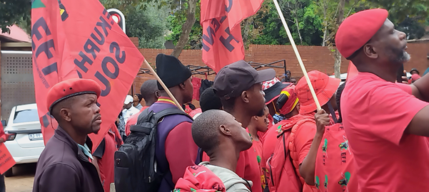 EFF Stages Protest at Constitution Hill, Calls for Economic Justice and Accountability